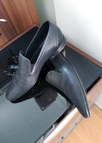 Lacivert Yılan Baskılı Erkek Klasik Ayakkabı - Görsel 2