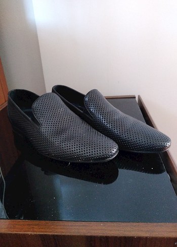 Lacivert Yılan Baskılı Erkek Klasik Ayakkabı - Görsel 3