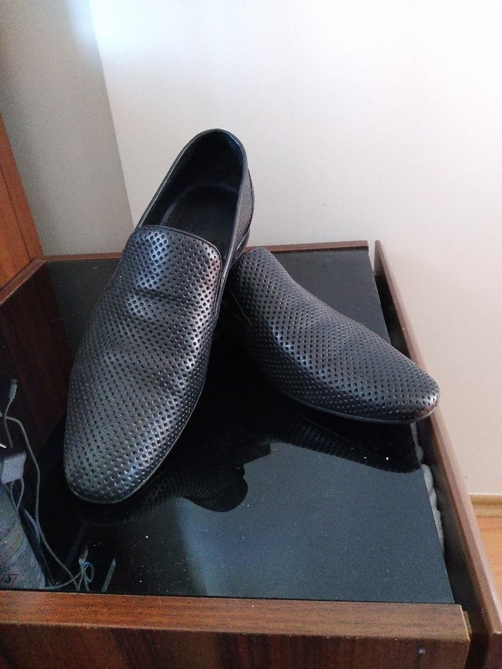 Lacivert Yılan Baskılı Erkek Klasik Ayakkabı - Görsel 4