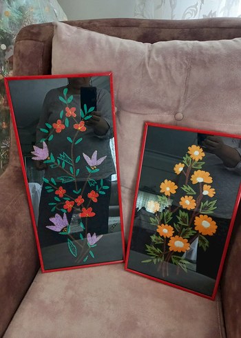 Çiçek Desenli sifir abiye elbise - Görsel 18