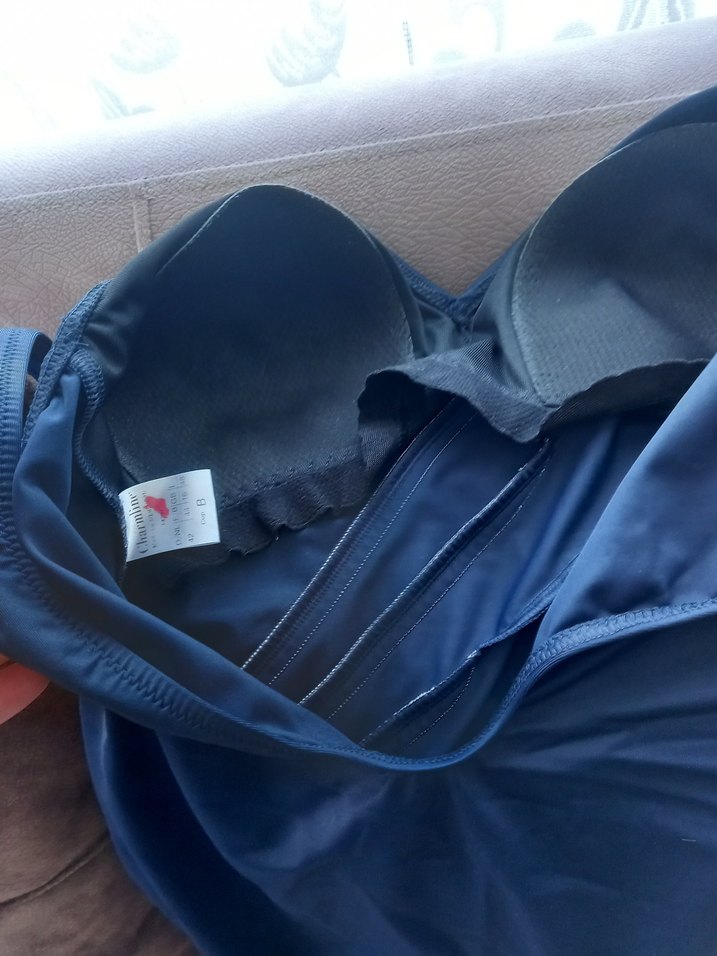 Lacivert Drapeli Kadın Mayo - Görsel 3