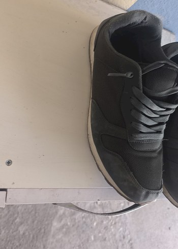 Gri erkek Spor Ayakkabı Velcro Detaylı - Görsel 3