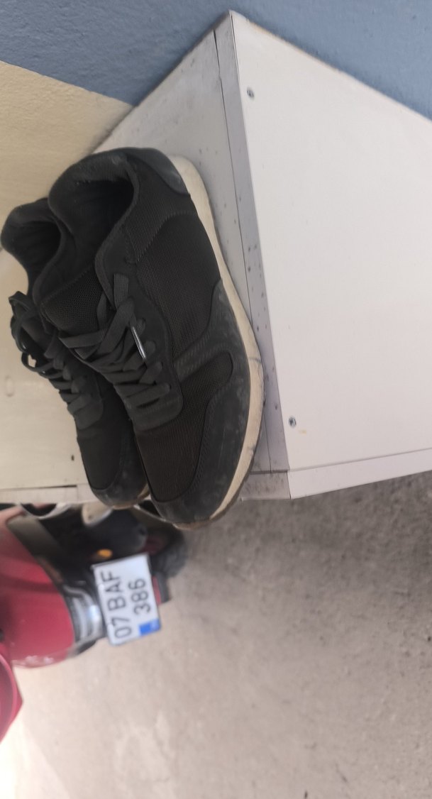 Gri erkek Spor Ayakkabı Velcro Detaylı - Görsel 2