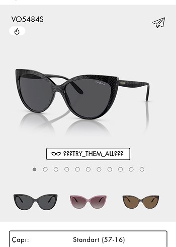 Klasik Siyah Vogue Gözlük + Kutu - Görsel 8