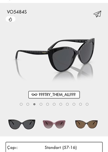 Klasik Siyah Vogue Gözlük + Kutu - Görsel 7