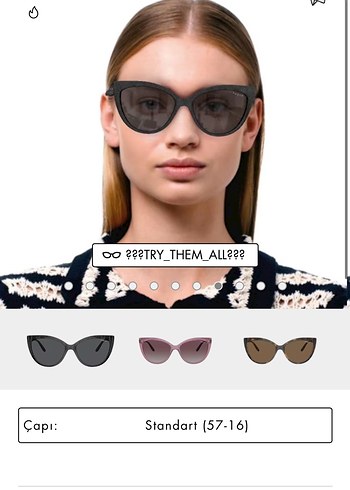 Klasik Siyah Vogue Gözlük + Kutu - Görsel 5