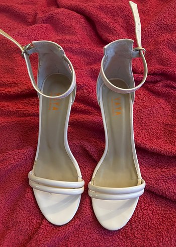 Pudra Tokalı İnce Topuklu Kadın Ayakkabı - Görsel 3