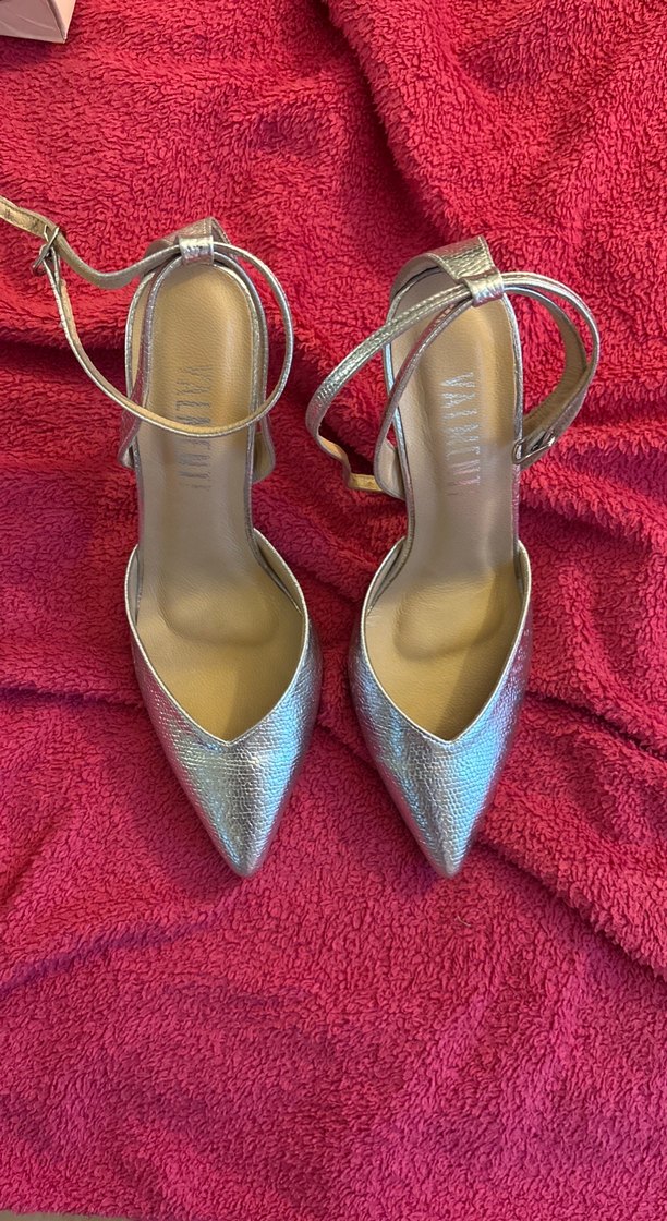 TNC Gümüş Renk Kadın Abiye Topuklu Ayakkabı - Görsel 4