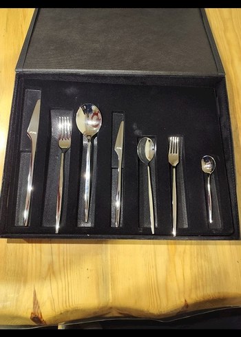 Gümüş renk çelik 84  Parça Çatal Bıçak Seti yeni seri - Görsel 2