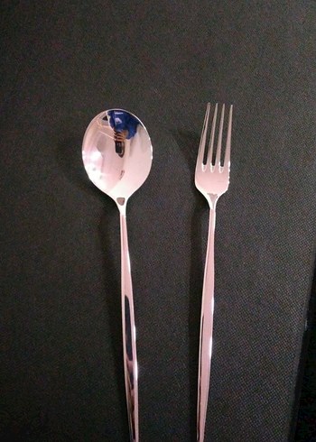 Gümüş renk çelik 84  Parça Çatal Bıçak Seti yeni seri - Görsel 3