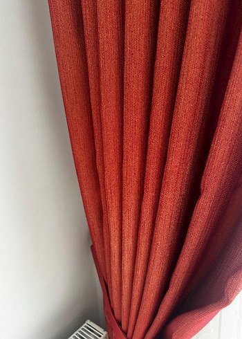 Modern Klasik Parlak bordo Perde - Görsel 7