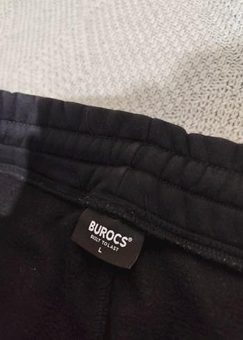 Burocs Siyah Pamuk Eşofman Altı - Görsel 3