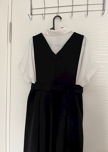 Beyaz Gömlekli, Kemerli Midi Kadın Elbise - Görsel 3