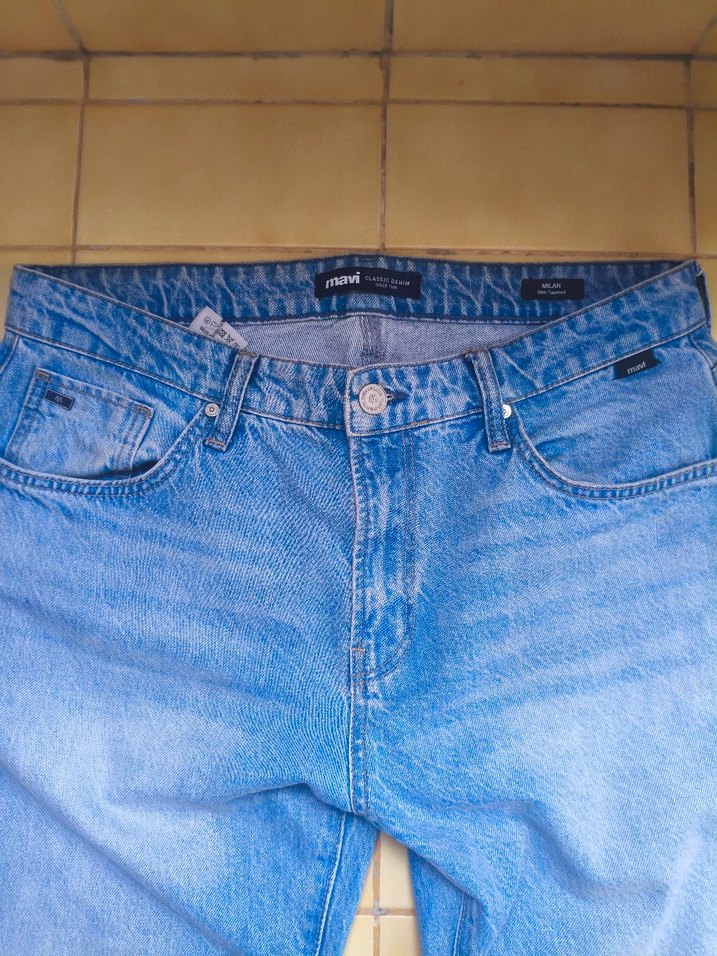 Mavi Kot pantolon (hediyeli) - Görsel 2