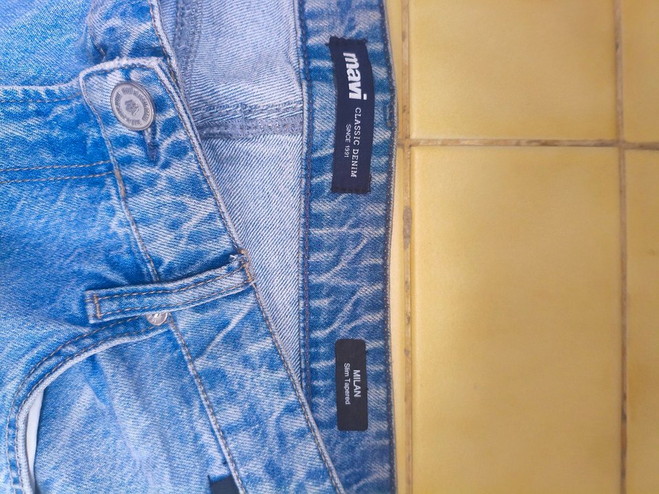 Mavi Kot pantolon (hediyeli) - Görsel 3