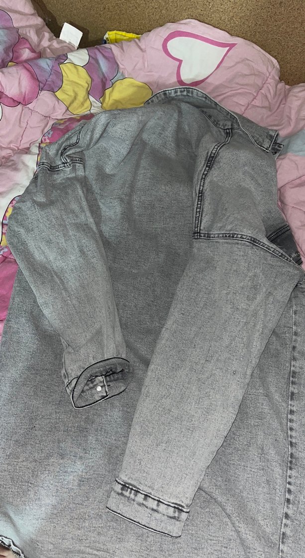 kadin uzun kot ceket - Görsel 2