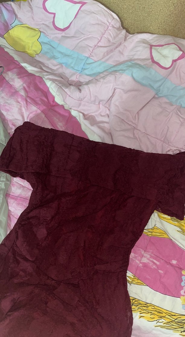 Bordo Uzun Straplez Bohem Elbise - Görsel 3