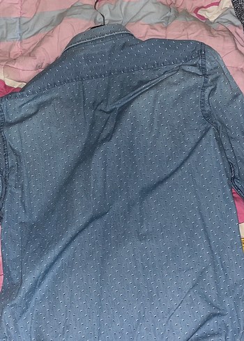 Uzun Kollu Düğmeli Denim Erkek Gömlek - Görsel 2