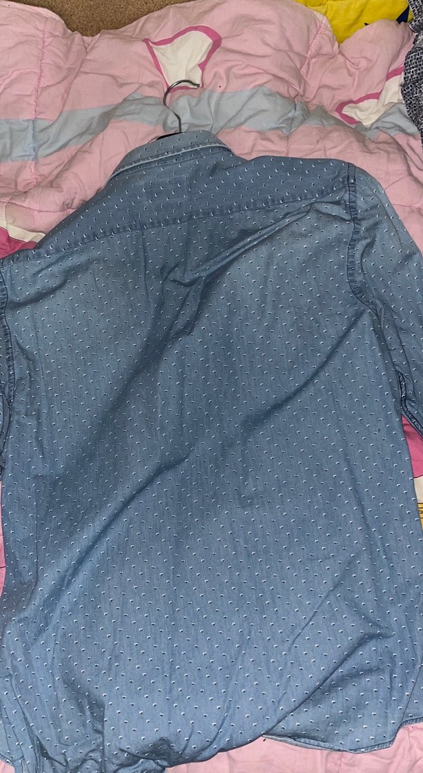 Uzun Kollu Düğmeli Denim Erkek Gömlek - Görsel 2