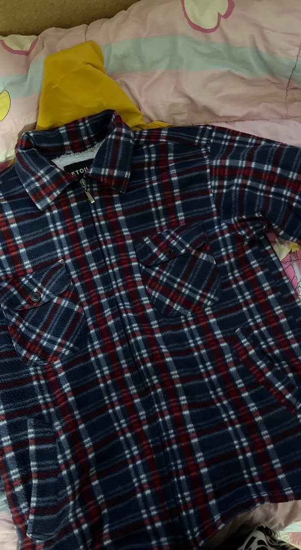 Düğmeli Erkek Çok Renkli Rahat Polar Ceket - Görsel 4