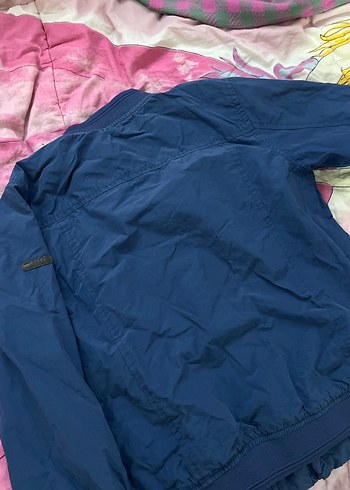 Erkek Çocuk Mavi Fermuarlı Street Wear Ceket - Görsel 3