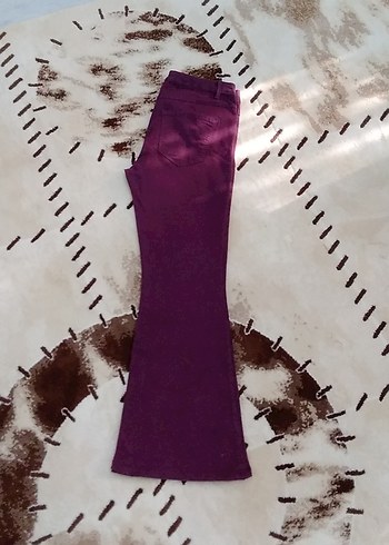 Mor Kadın Kumaş Pantolon - Görsel 3