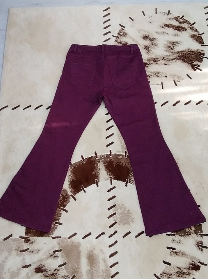 Mor Kadın Kumaş Pantolon - Görsel 2