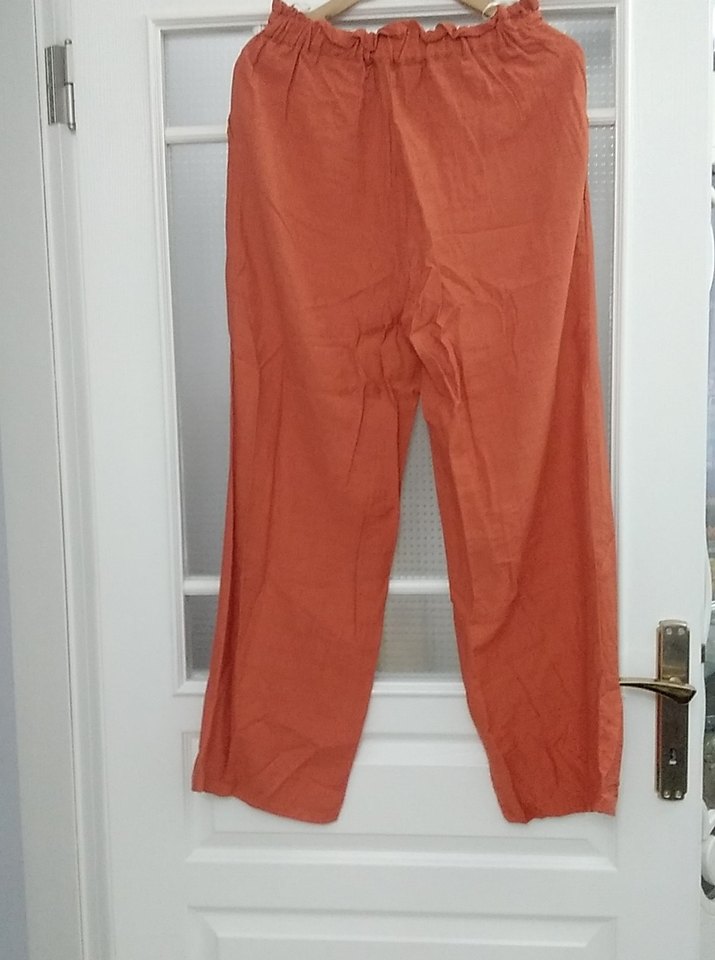 Kadın Keten Bol Paça Pantolon - Görsel 2