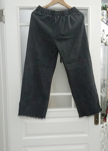 Kadın füme Bol Kesim Kemerli pantolon görünümlü esofman - Görsel 2