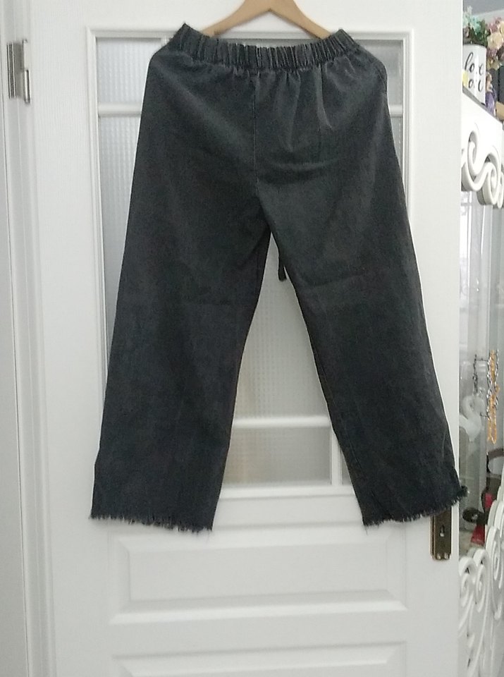 Kadın füme Bol Kesim Kemerli pantolon görünümlü esofman - Görsel 2