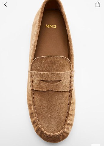 Mango Bej Süet  Loafer Ayakkabı - Görsel 6