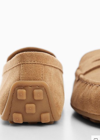 Mango Bej Süet  Loafer Ayakkabı - Görsel 3