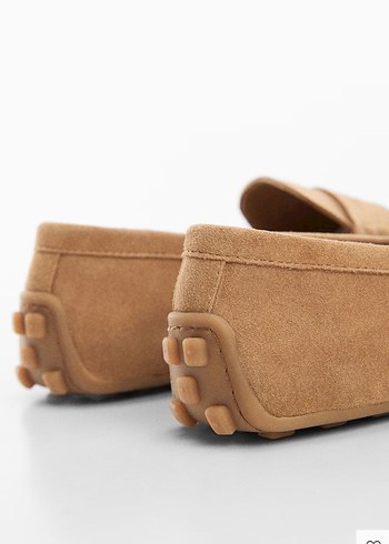 Mango Bej Süet  Loafer Ayakkabı - Görsel 2