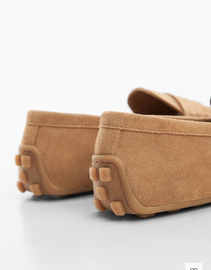 Mango Bej Süet  Loafer Ayakkabı - Görsel 2