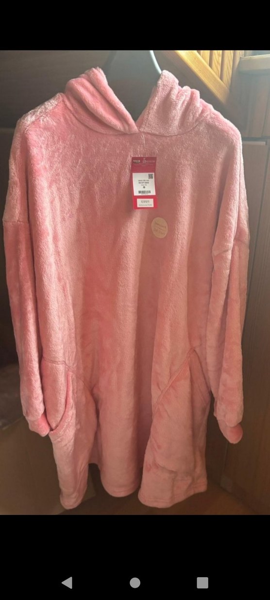 Penti Pembe Bağlama Desenli Midi Kadın Bornoz - Görsel 4