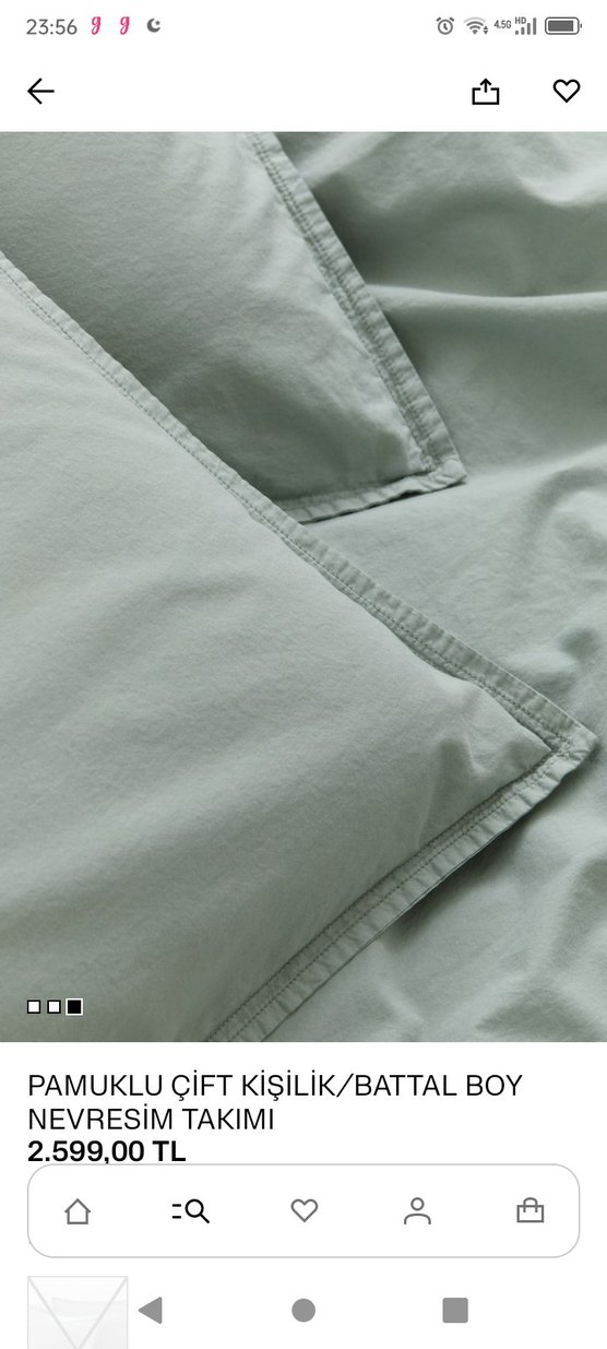 H&M Pamuklu Çift Kişilik Battal Boy Nevresim İnsta Nevadashopp1 - Görsel 4