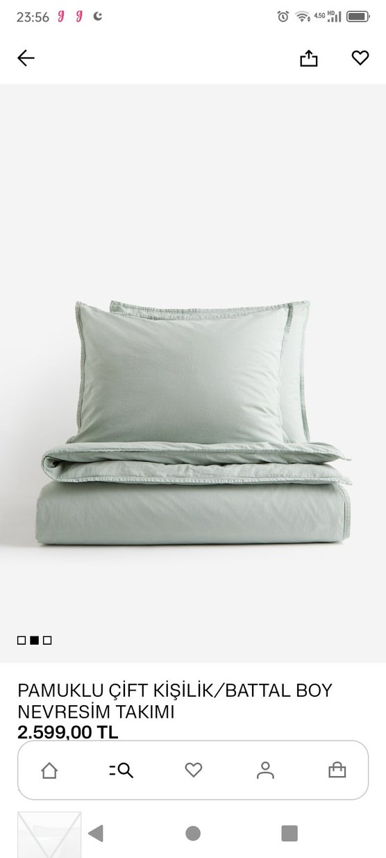 H&M Pamuklu Çift Kişilik Battal Boy Nevresim İnsta Nevadashopp1 - Görsel 3