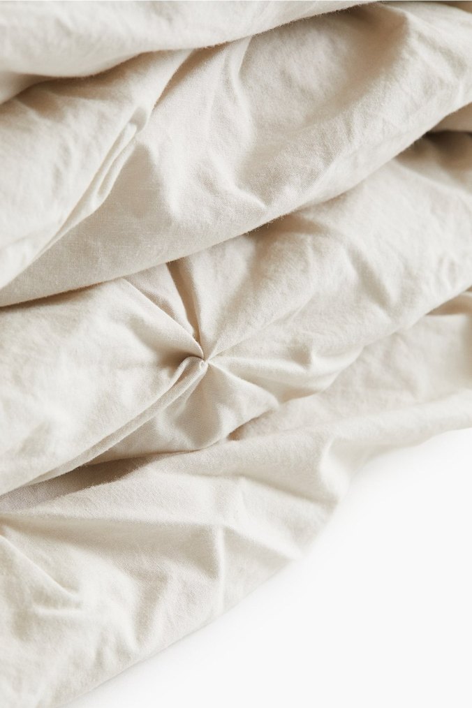 H&M Bej Nervürlü Yatak Örtüsü - Görsel 3