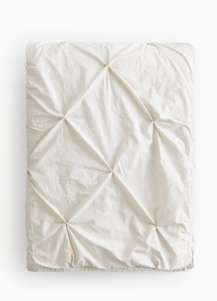 H&M Bej Nervürlü Yatak Örtüsü - Görsel 2