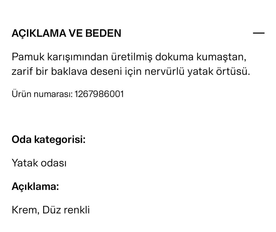 H&M Bej Nervürlü Yatak Örtüsü - Görsel 5