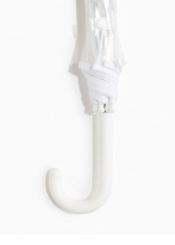 Şeffaf Beyaz Kadın Şemsiye - Görsel 4