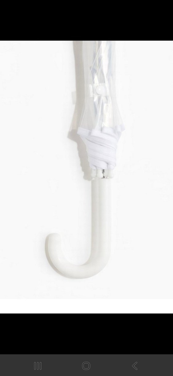 Şeffaf Beyaz Kadın Şemsiye - Görsel 4