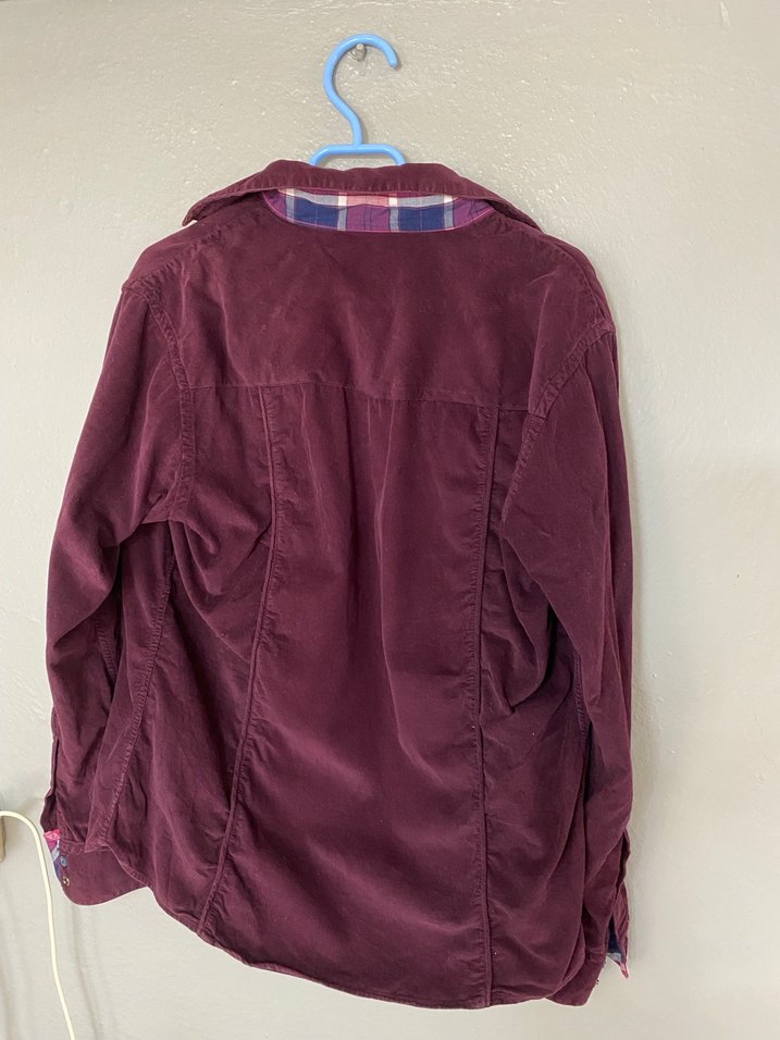 Bordo Süet Düğmeli Uzun Kollu Erkek Gömlek - Görsel 2