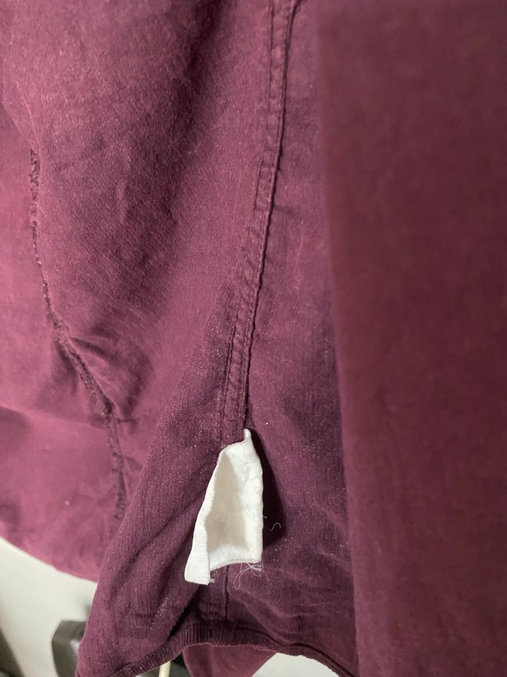 Bordo Süet Düğmeli Uzun Kollu Erkek Gömlek - Görsel 4