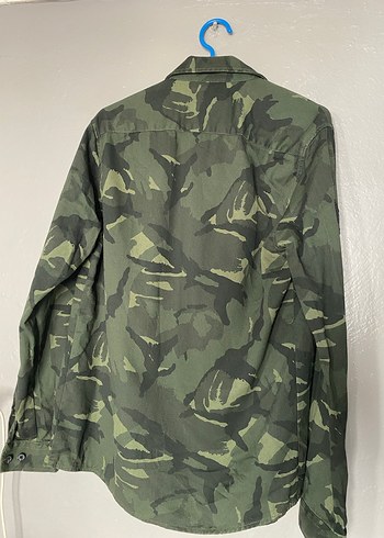 Erkek Haki Kamuflaj Düğmeli Gömlek - Görsel 2