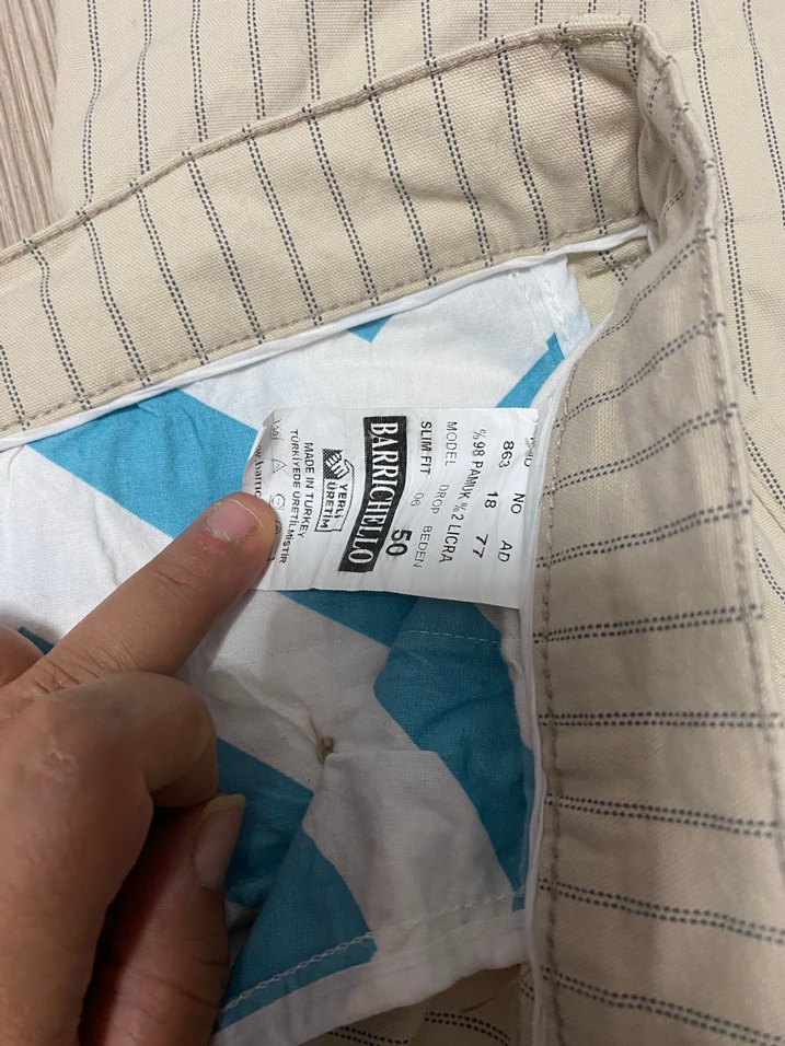 Bej Regular Fit Erkek Keten Pantolon - Görsel 3