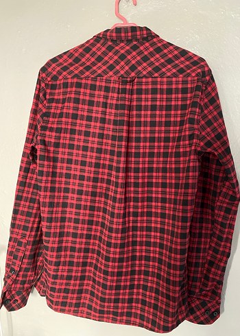 Kırmızı Ekose Desenli Uzun Kollu Erkek Gömlek - Görsel 2