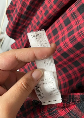 Kırmızı Ekose Desenli Uzun Kollu Erkek Gömlek - Görsel 3