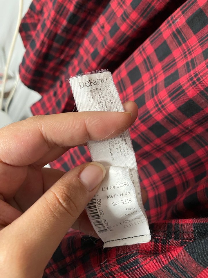 Kırmızı Ekose Desenli Uzun Kollu Erkek Gömlek - Görsel 3