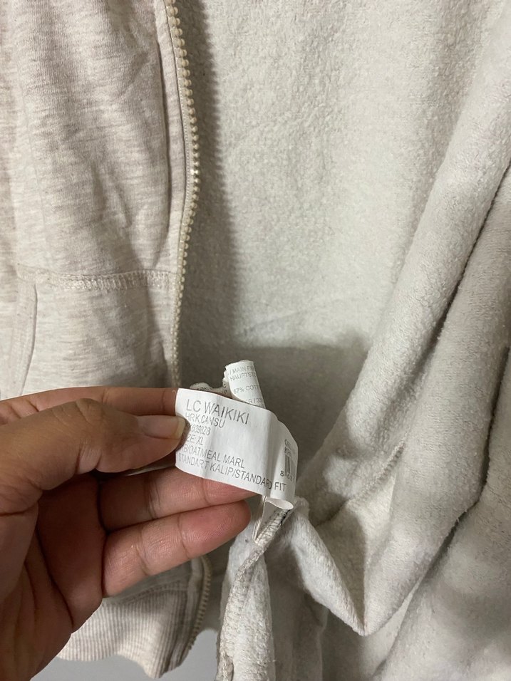 Bej Kadın Fermuarlı Uzun Kollu Ceket - Görsel 5